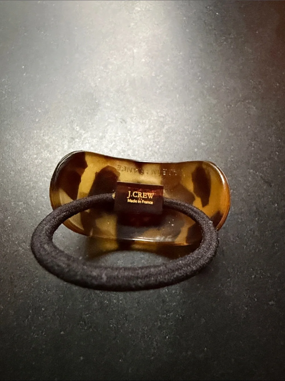 J. Crew Tortoiseshell Resin Hair Tie in Amber and Brown